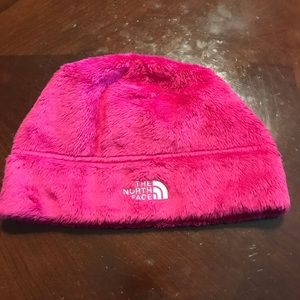 North Face fuzzy beanie